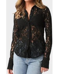 Olivaceous - Lace Button Up Top - Lyst