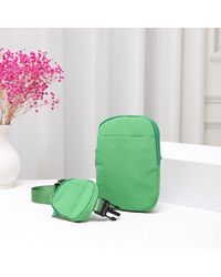Fashnzfab - Solid Nylon Sling Bag 4.75" X 1.2" X 7.5" Crossbody Bag - Lyst