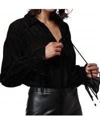 Line & Dot - Michelle Velvet Stripe Blouse - Lyst
