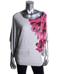 INC - Sequined Floral Print Pullover Sweater - Lyst