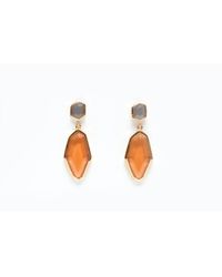 Avenue Chic - Geometric Double Drop Earrings - Lyst