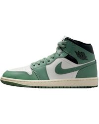 Nike - Air Jordan 1 Mid Sail/Jade Smoke-Anthracite Bq6472-130 - Lyst