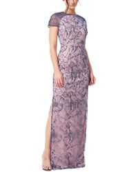 JS Collections - Winnie Floral Embroidered Evening Dress - Lyst