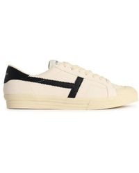 Tom Ford - Suede/Calfskin Leather Blend Sneakers - Lyst