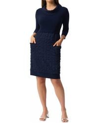 Joseph Ribkoff - Bubble Textured Cowl Neck Cocoon Dress - Lyst