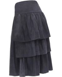 Comme des Garçons - Comme Des Garcons 1980's Vintage Wool Corset Lace Tiered Flared Skirt - Lyst