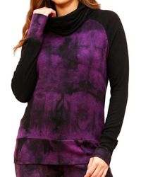 French Kyss - Marble Wash Color Block Turtleneck Top - Lyst