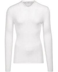 Ferragamo - V-Neck Wool Knit Sweater - Lyst