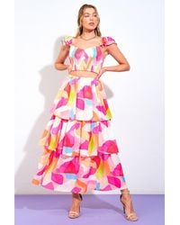 TRUEDAMES - Absolute Edge Woven Top And Skirt - Lyst