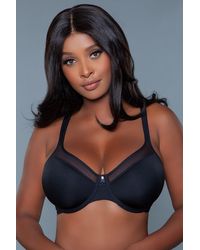 TRUEDAMES - Elegant Mesh Panel Full Coverage Bra - Lyst