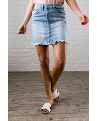 Kancan - Button-down Mini Skirt - Lyst