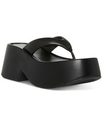 Madden Girl - L14498568 Faux Leather Thong Platform Sandals - Lyst