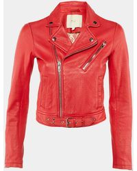 Maje - Leather Bostep Biker Jacket - Lyst