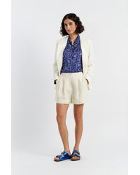 Chinti & Parker - Cream Tencel-Linen Shorts - Lyst