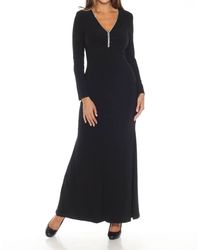 Joseph Ribkoff - Embellished V-Neck Mermaid Evening Dress - Lyst