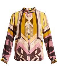 Johnny Was - Anabel Silk Blouse Top Multi Color - Lyst