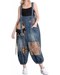 Oli & Hali - Patchwork Denim Overalls - Lyst