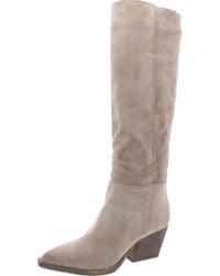 Steve Madden - Devina Suede Pull On Knee-High Boots - Lyst