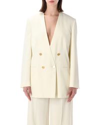 Alberta Ferretti - Double-Breasted Button Blazer - Lyst