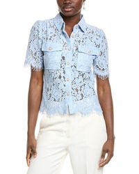 Gracia - Floral Lace Button-Down Shirt - Lyst