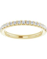 Pompeii3 - 3/8ct Diamond Eternity Ring Stackable Wedding Band - Lyst
