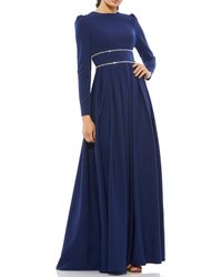 Ieena for Mac Duggal - Embellished Long Evening Dress - Lyst