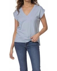 FRAME - Easy V-Neck Tee - Lyst