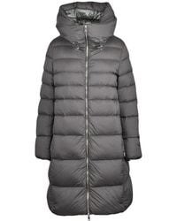 Add - Quilted Down Jacket With High Collar And Adjustable Toggles - Lyst