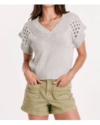 Another Love - Renata Marled Dove Crochet Sweater - Lyst