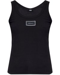 Versace - Ribbed Sleeveless Top - Lyst