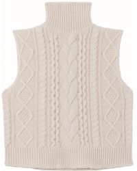 RE/DONE - Cable Turtleneck Sweater Vest - Lyst