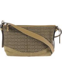 COACH - Mini Signature Canvas Leather Shoulder Bag - Lyst