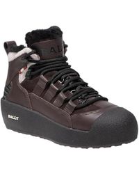Bally - Cusago 6239736 Ebano Shearling-Lined Leather Boots - Lyst