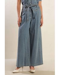 TRUEDAMES - Wondering Why Light Denim Pants - Lyst
