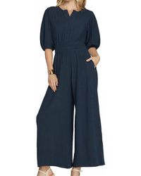 She + Sky - Wide Leg With Pocket Jumpsuit - Lyst