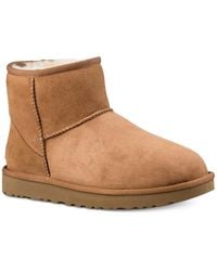 UGG - Classic Mini Regenerate Logo-patch Suede And Shearling Ankle Boots - Lyst