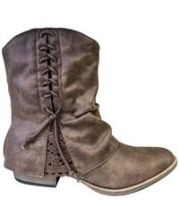 Very G - Sassy Faux Suede Booties - Lyst