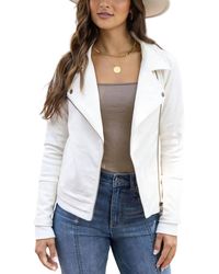 Grace and Lace - Move Free Leather-Like Moto Jacket - Lyst
