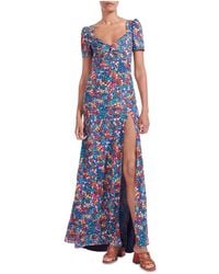 STAUD - Lea Floral Knot Front Maxi Dress - Lyst