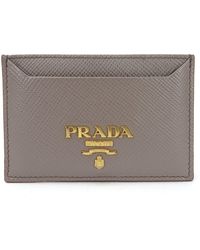 Prada - Card Holder Leather Wallet (pre-owned) - Lyst