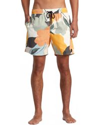 RVCA - Perry Elastic Waist Swim Trunk - Lyst