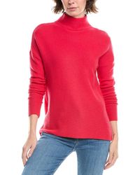 Forte - Textured Slouchy Funnel Neck Cashmere Sweater - Lyst