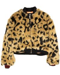 Marcelo Burlon - Brown Leopard Faux Fur Multi Graphic Jacket - Lyst