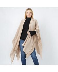 TRUEDAMES - Textured Knit Cape/Ruana - Lyst
