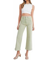 Just Black Denim - High Rise Patch Pocket Wide Leg Jeans - Lyst