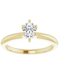 Pompeii3 - 1/3ct Oval Lab Grown Diamond Solitaire Engagement Ring 14k Yellow Gold - Lyst