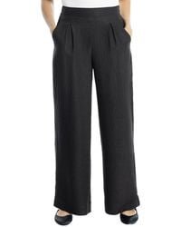 Max Studio - Texture Woven Pleated Wide Leg Pant - Lyst