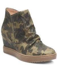 Söfft - Siri Boots Camo Leather Waterproof Wedge Heel Ankle Jobb115 - Lyst