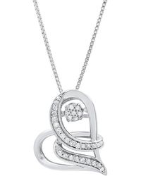 MAX + STONE - Dancing Diamond Heart Pendant Necklace (0.16 Cttw. - Lyst
