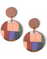 SUNSHINE TIENDA - Rancher Circle Stripe Earrings - Lyst